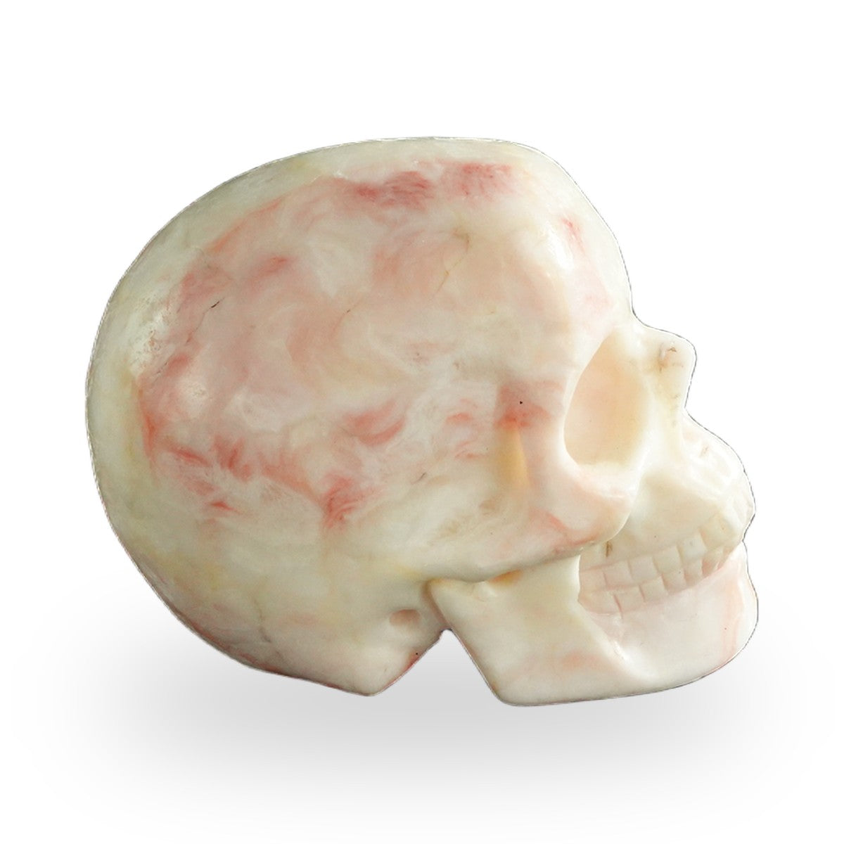 Rhodochrosite crystal skull 3" SKH30ZS01 view 5