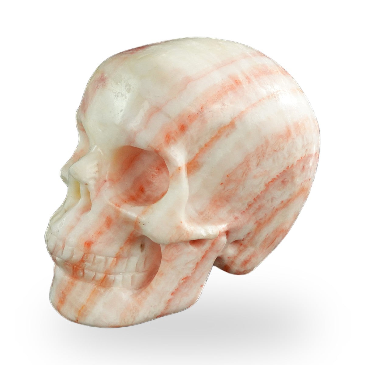 Rhodochrosite crystal skull 3" SKH30ZS01 view 7
