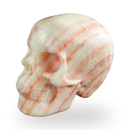 Rhodochrosite crystal skull 3" SKH30ZS01 view 7