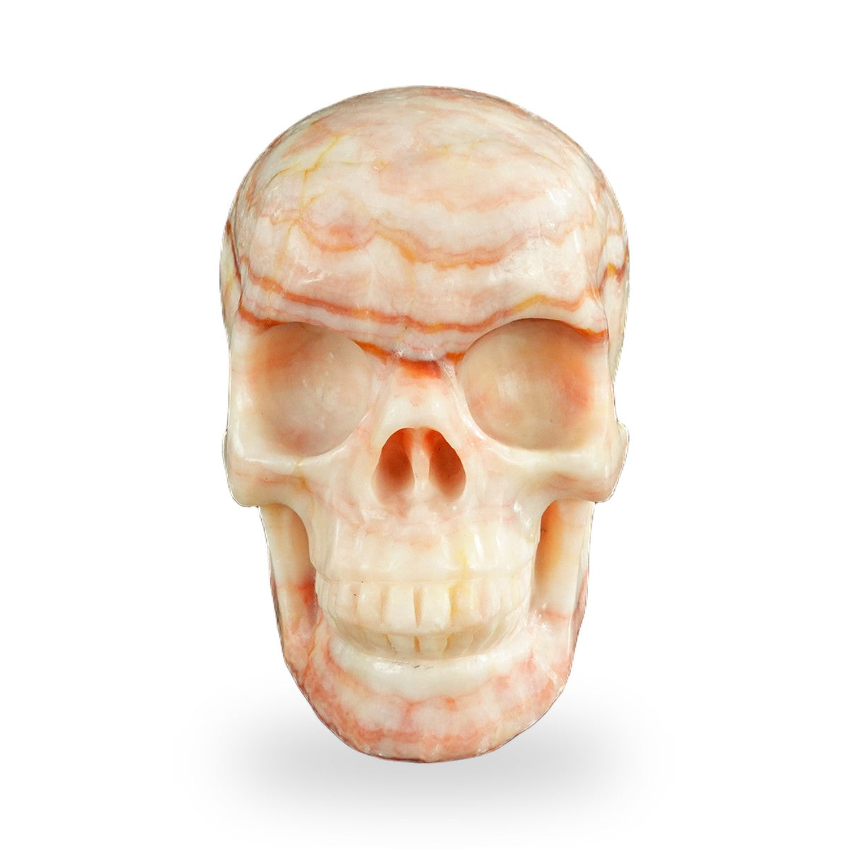 Rhodochrosite crystal skull 4.5" SKH45ZS01 hand carved gemstone