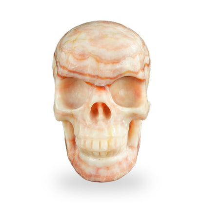 Rhodochrosite crystal skull 4.5" SKH45ZS01 hand carved gemstone