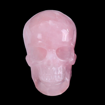 Rose Quartz crystal skull 2.2" hand carved gemstone sculpture