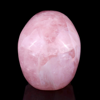 Rose Quartz crystal skull 4.5" SKH45RQ01 view 5