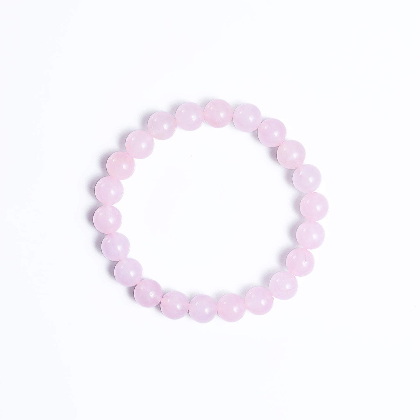 Natural Rose Quartz Beads Bracelet,Healing Energy Bracelet,Handcrafted Gift