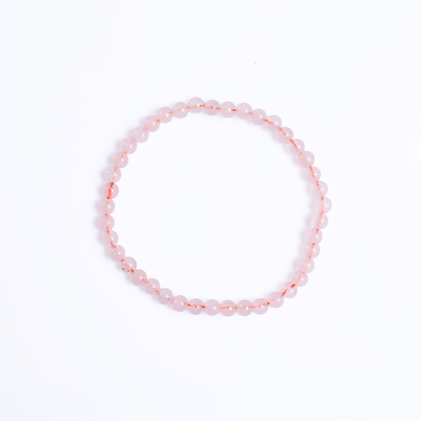 Natural Rose Quartz Beads Bracelet,Healing Energy Bracelet,Handcrafted Gift