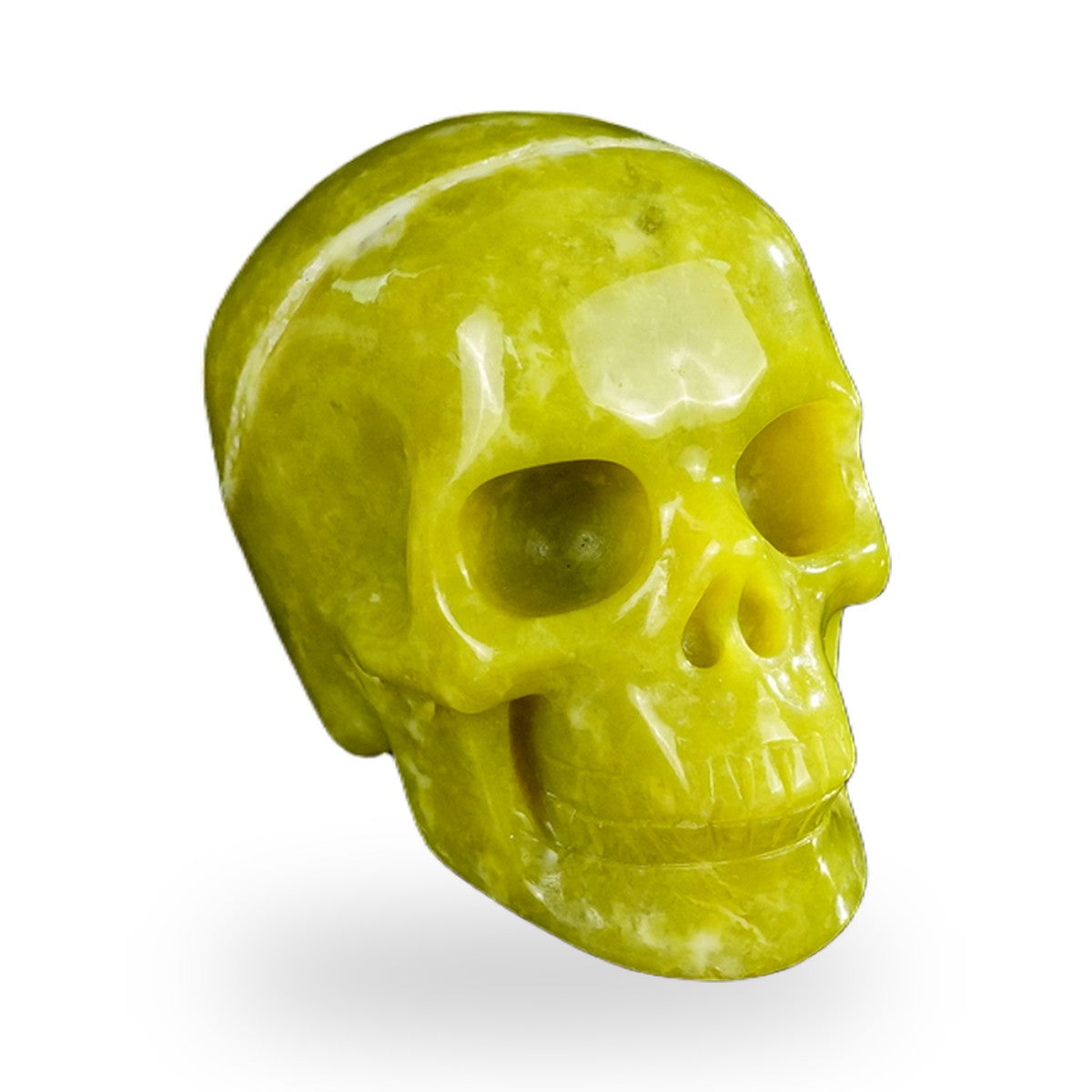 Serpentine crystal skull 2.2" SKH20XJ01 view 3