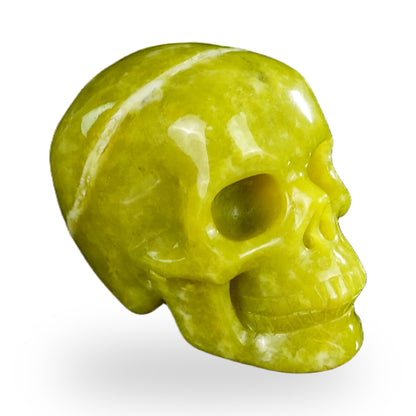 Serpentine crystal skull 2.2" SKH20XJ01 view 4