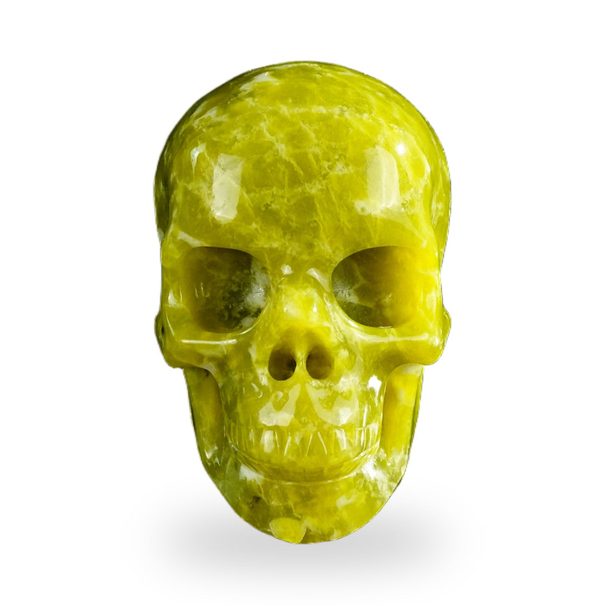 Serpentine crystal skull 3" SKH30XJ01 hand carved gemstone