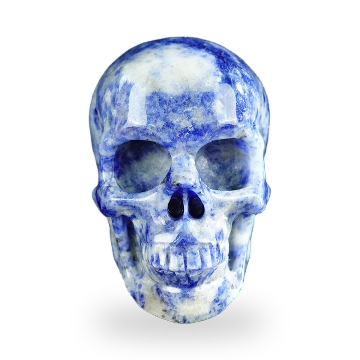 Sodalite crystal skull 2.2" SKH20SL01 hand carved gemstone