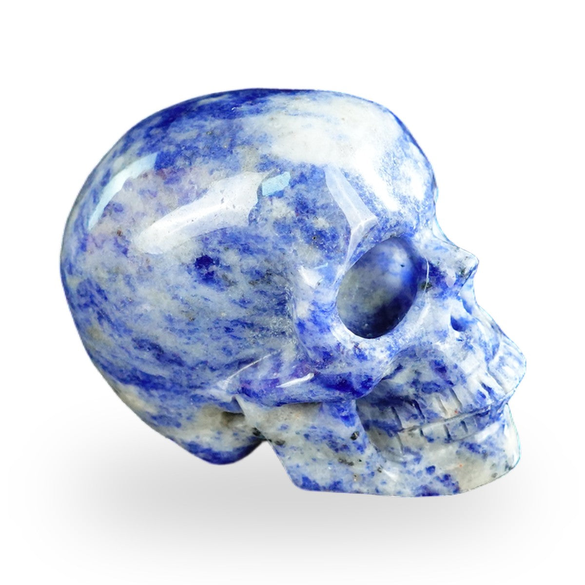 Sodalite crystal skull 2.2" SKH20SL01 view 4