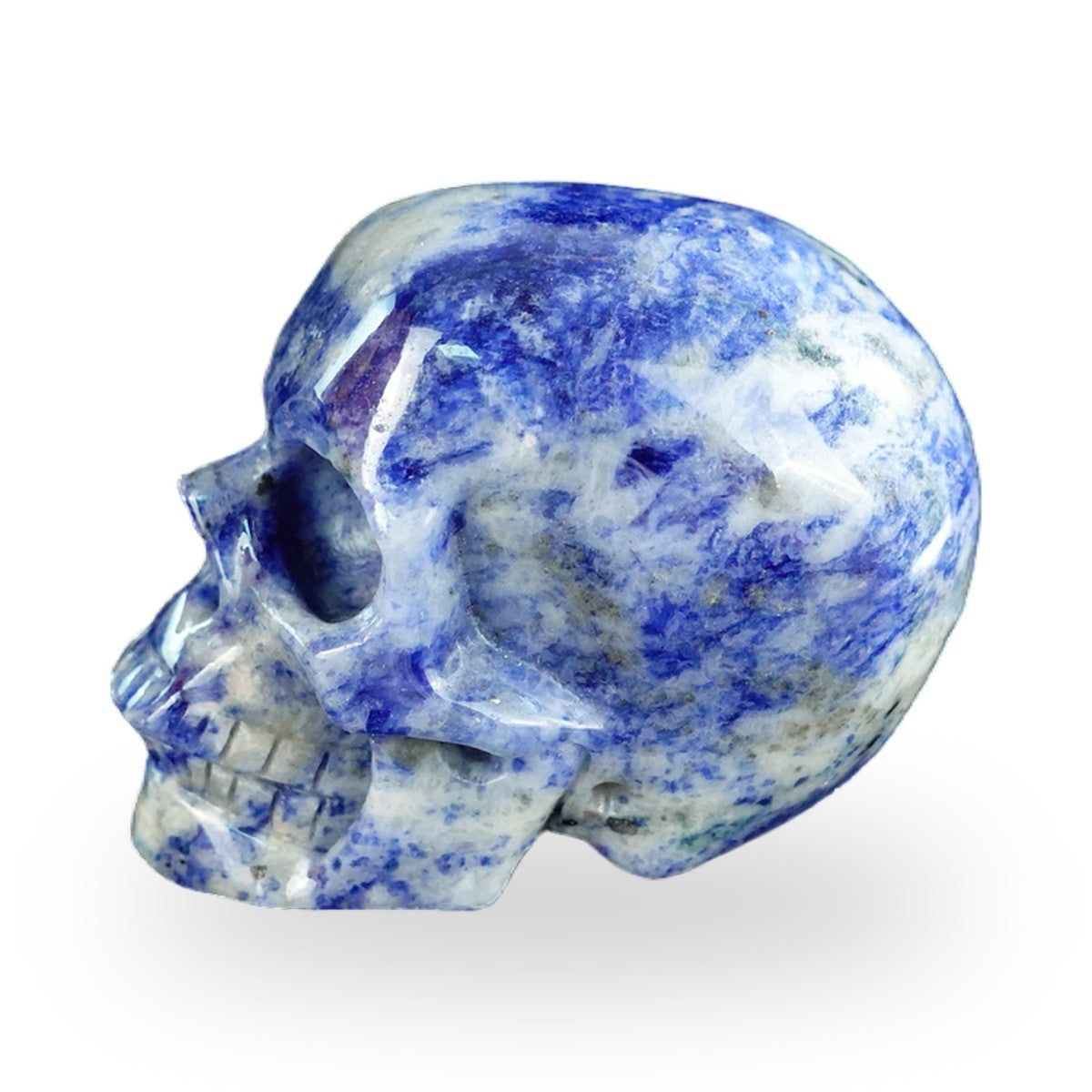 Sodalite crystal skull 2.2" SKH20SL01 view 6
