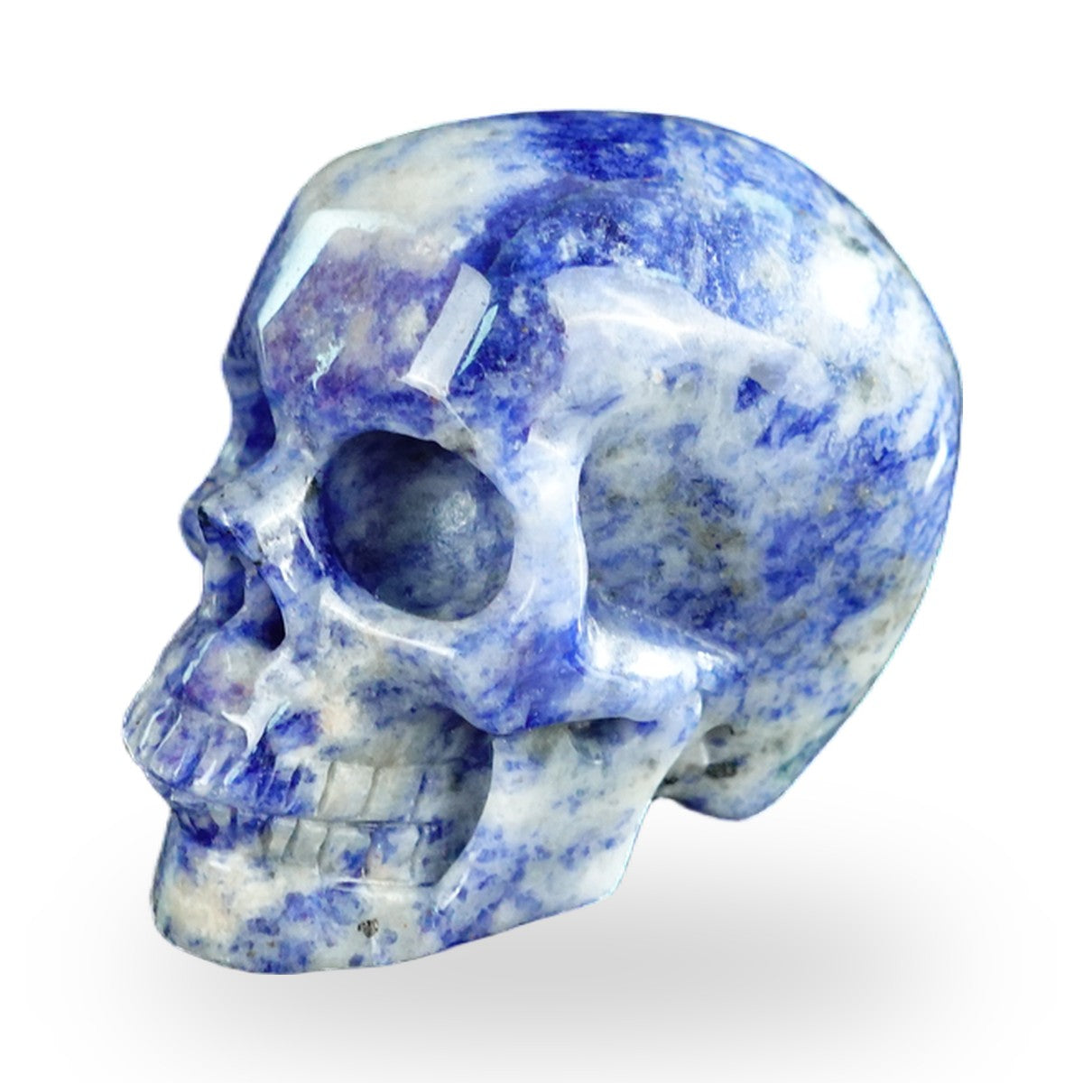 Sodalite crystal skull 2.2" SKH20SL01 view 7
