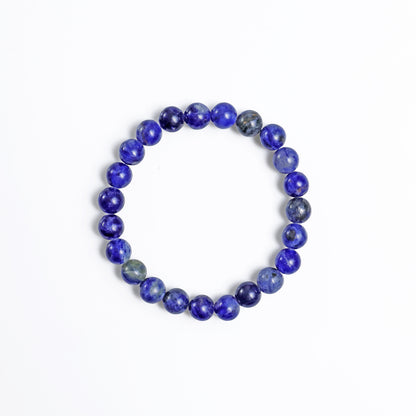 Natural Sodalite Beads Bracelet,Healing Energy Bracelet,Handcrafted Gift