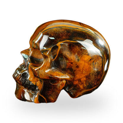 Tiger Eye crystal skull 4.5" SKH45TE01 view 5