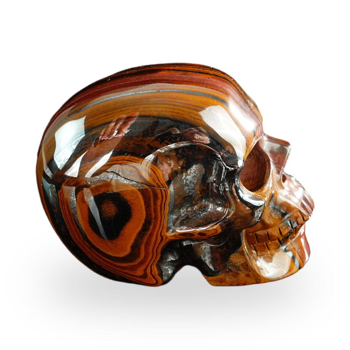 Tiger Iron crystal skull 3" SKH30TI01 view 5