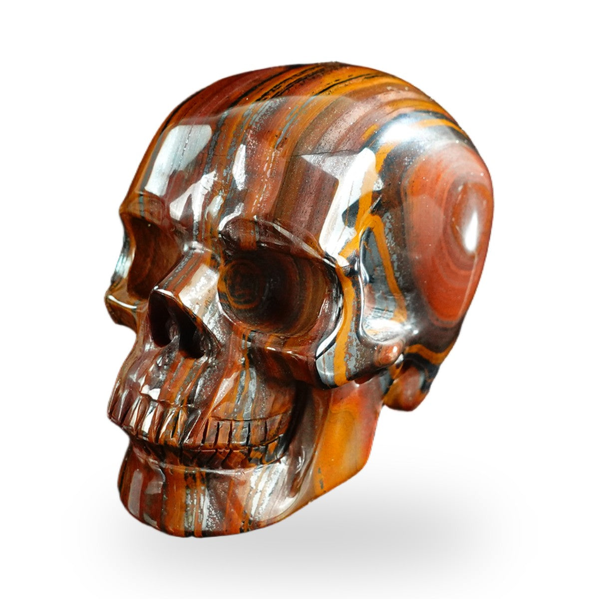Tiger Iron crystal skull 3" SKH30TI01 view 8