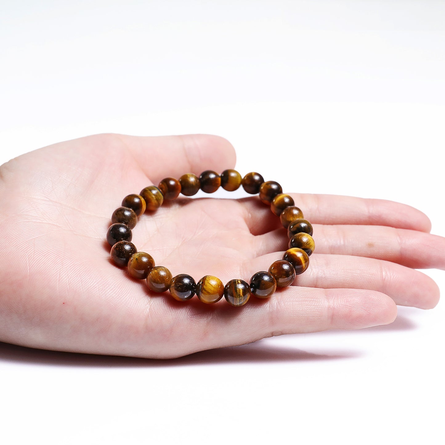 Natural Tiger Iron Eye Beads Bracelet,Healing Energy Bracelet,Handcrafted Gift