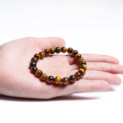 Natural Tiger Iron Eye Beads Bracelet,Healing Energy Bracelet,Handcrafted Gift