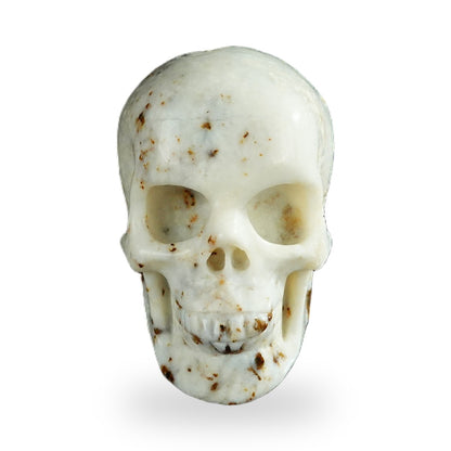 White Opal crystal skull 2.2" SKH20WO01 hand carved gemstone