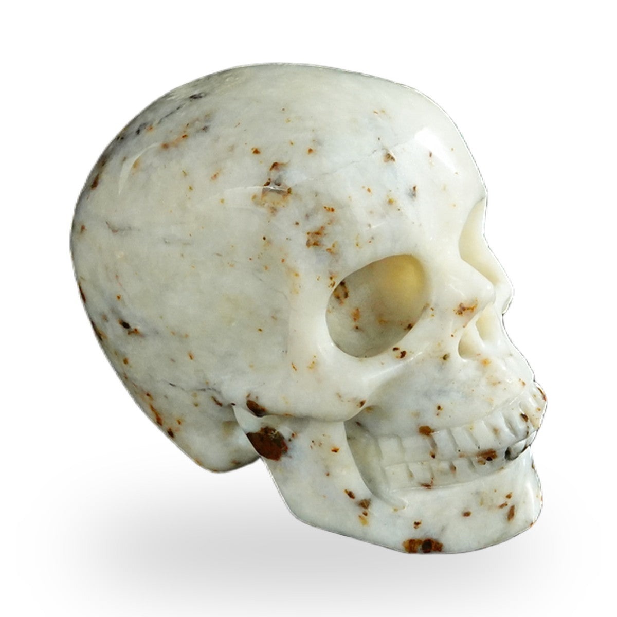 White Opal crystal skull 2.2" SKH20WO01 view 3