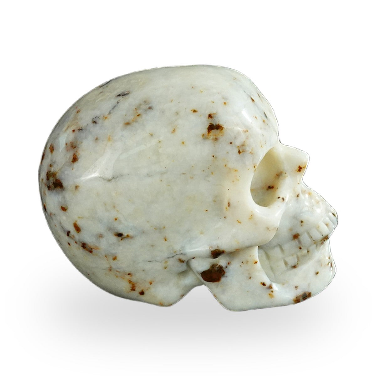 White Opal crystal skull 2.2" SKH20WO01 view 4