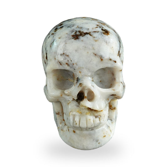 White Opal crystal skull 3" SKH30WO01 hand carved gemstone