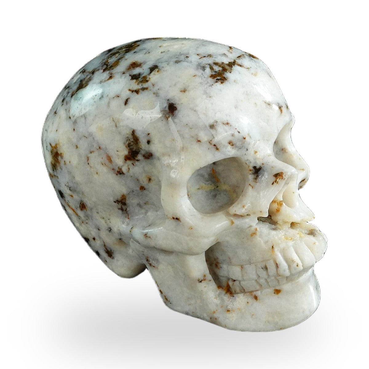 White Opal crystal skull 3" SKH30WO01 view 3