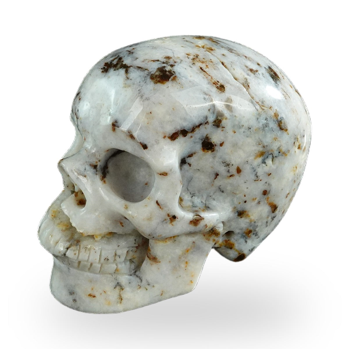 White Opal crystal skull 3" SKH30WO01 view 7