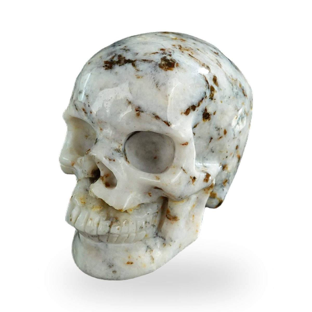 White Opal crystal skull 3" SKH30WO01 view 8