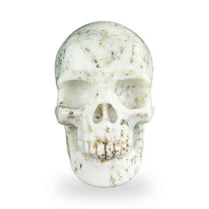 White Opal crystal skull 4.5" SKH45WO01 hand carved gemstone