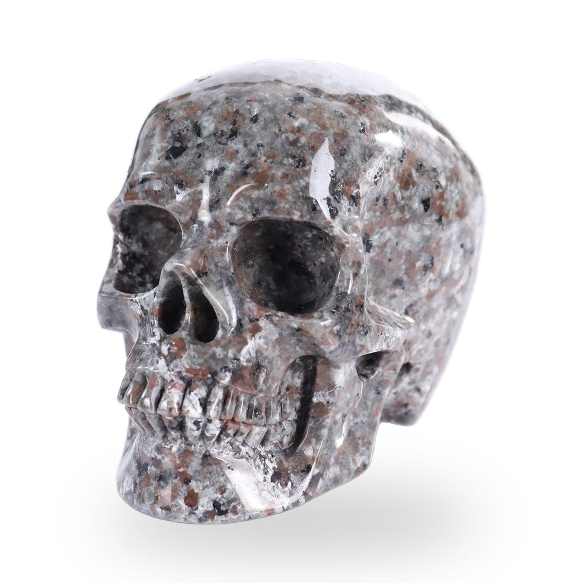 Yooperlite crystal skull 2.2" hand carved gemstone sculpture