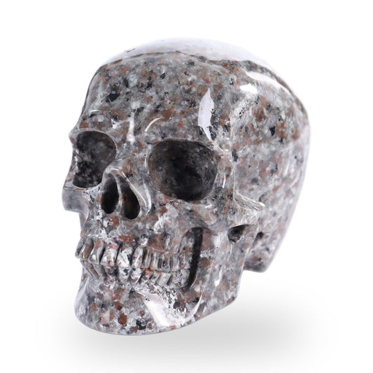Yooperlite crystal skull 2.2" hand carved gemstone sculpture