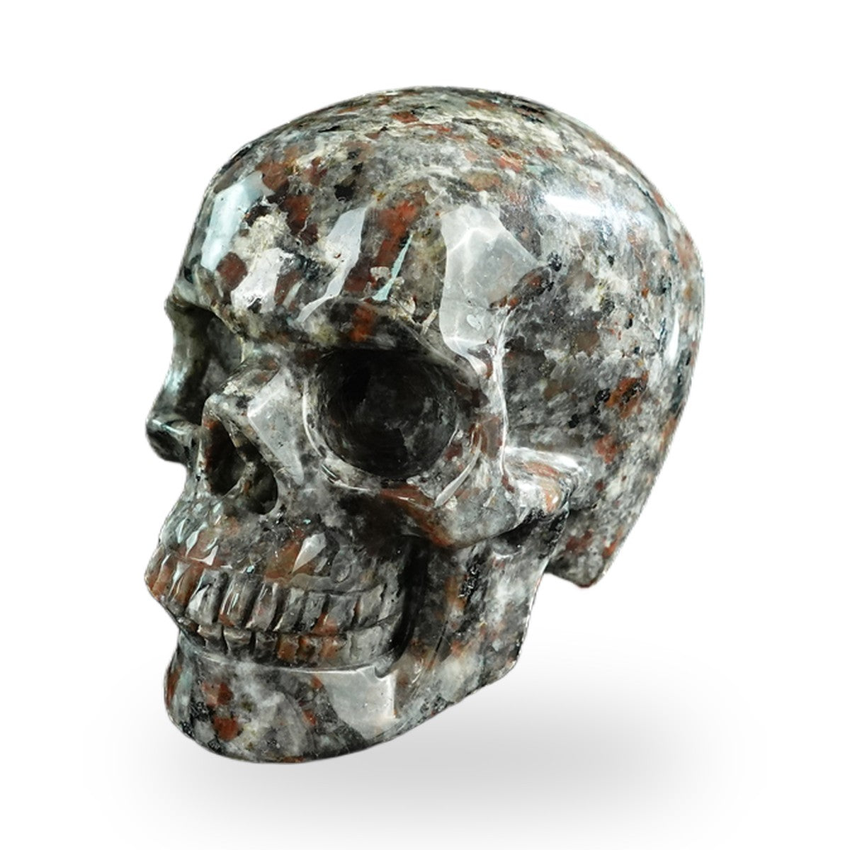 Yooperlite crystal skull 3" hand carved gemstone sculpture