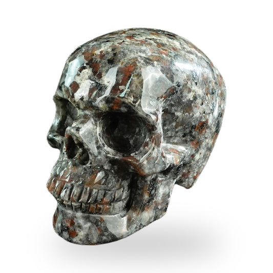 Yooperlite crystal skull 3" hand carved gemstone sculpture